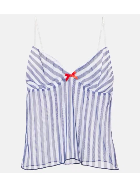 Cropp top Bananhot cu dungi albastru