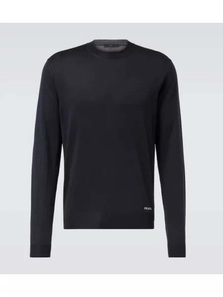 Svilen pulover Prada modra