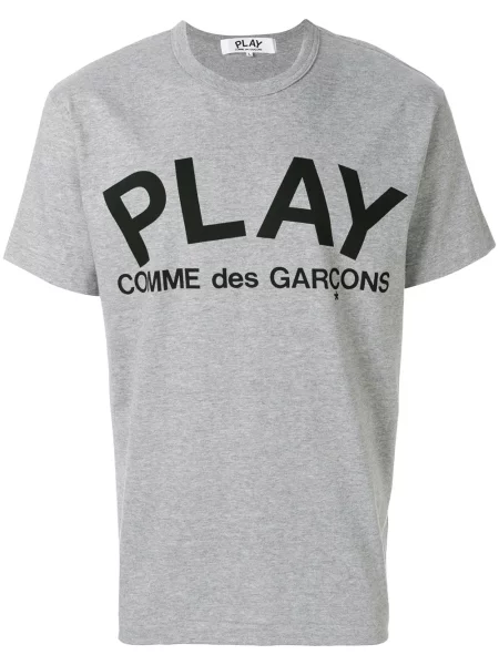 Tricou Comme Des Garcons Play cu imagine gri