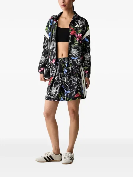 Hanorac Adidas cu broderie cu dungi alergare roz