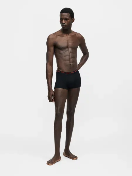 HUGO Boxeri crem / kaki / roșu negru