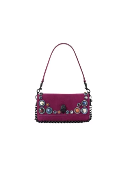 Kurt Geiger London torebka zamszowa SLOANE fioletowa