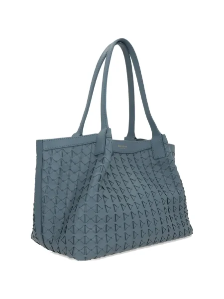 Kožená malá kožená taška Serapian modrá