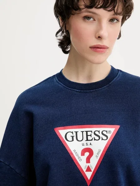 Кофта Guess Jeans з принтом синій