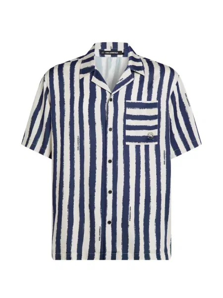 Pruhovaná košile Karl Lagerfeld modrá