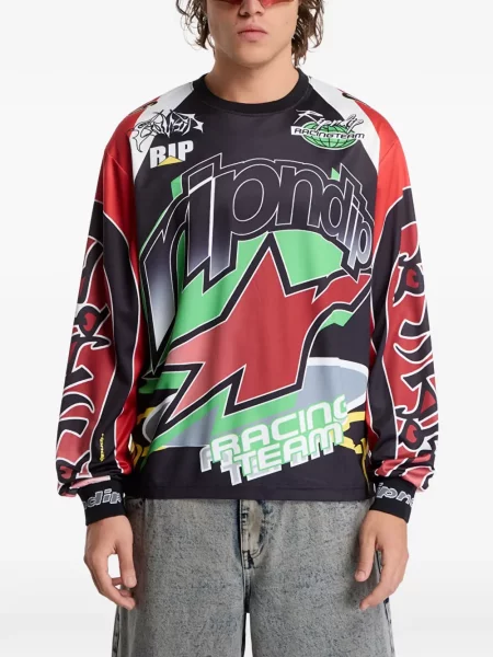 Дълго тениска Ripndip с принт червено