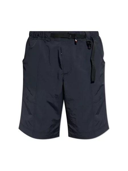 Szorty Moncler casual z logo wodoszczelne czarne