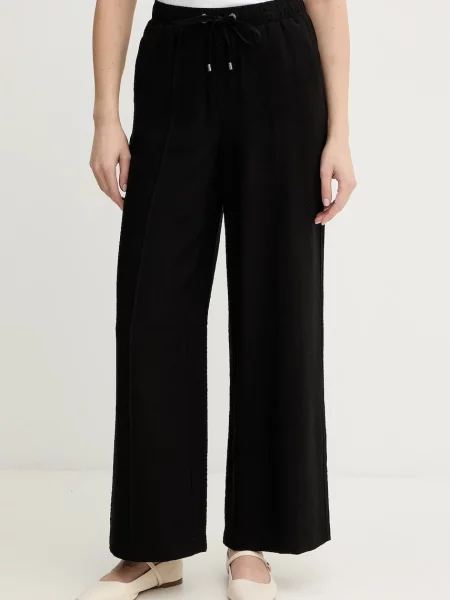 Dkny pantaloni drept high waist negru