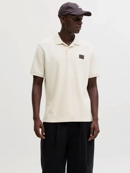 JACK & JONES Tričko JJDaytona melírovaná biela
