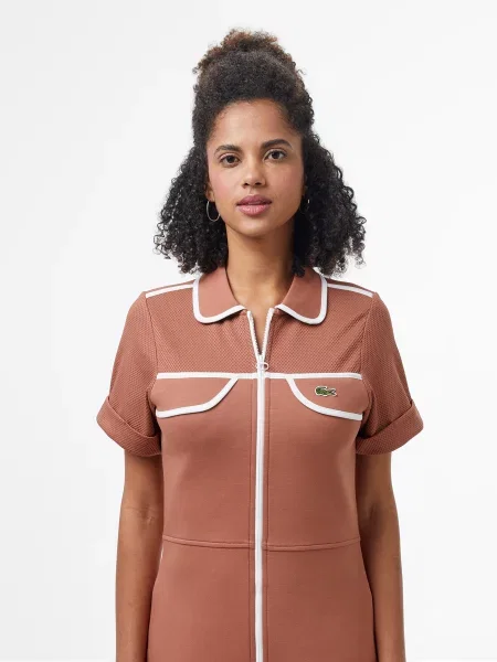 Платье мини Lacoste коричневое