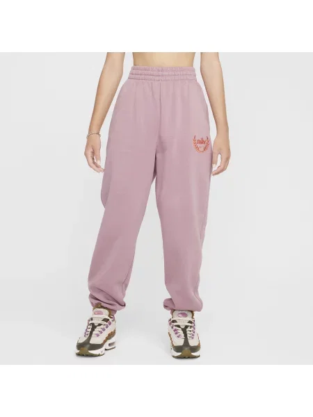 Spodnie dziecięce Nike Sportswear Club Fleece plum dust/light wild mango różowe