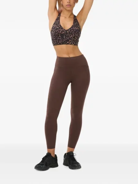 Tajice Sweaty Betty visoki struk smeđa