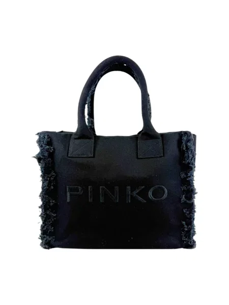 Shopperka Pinko skórzana czarna