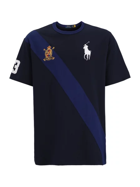 Polo Ralph Lauren Big & Tall Majica mornarsko plava / tamno plava / šafran bijela