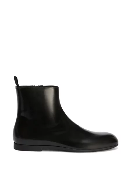 Cizme scurte Jil Sander din piele negru