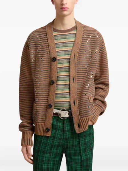 Cardigan Marni cu dungi maro