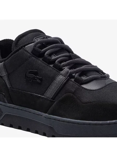 Lacoste Buty Zimowe T-Clip Z Materiału Tekstylnego I Skóry czarne