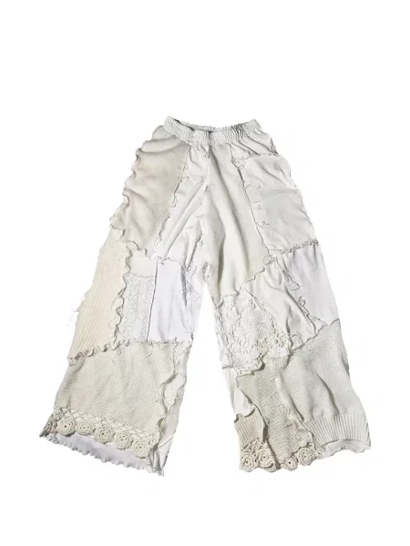 Pantaloni Borbala alb