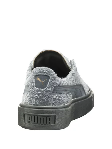 Sneakerși Puma Platform din piele de căprioară cu platformă gri