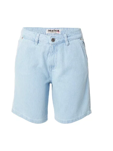 Sublevel Jeans albastru deschis alb