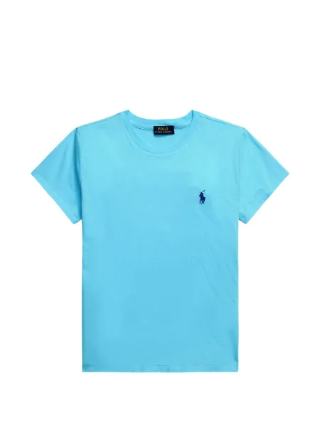 Fleece polo Polo Ralph Lauren με κέντημα με λαιμόκοψη v κόκκινο