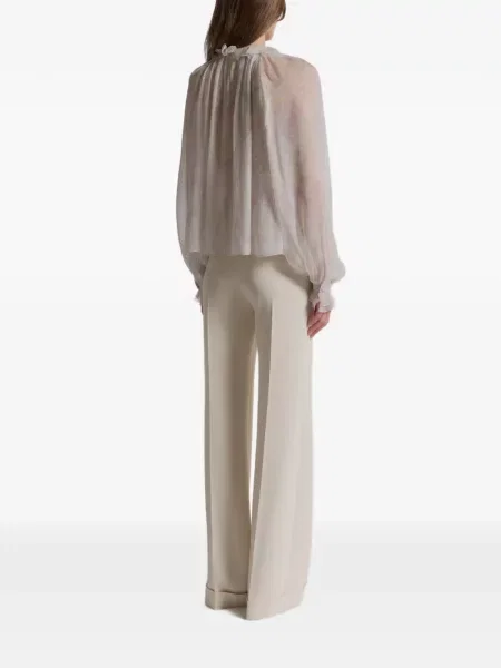 Top Alberta Ferretti cu model floral cu volane