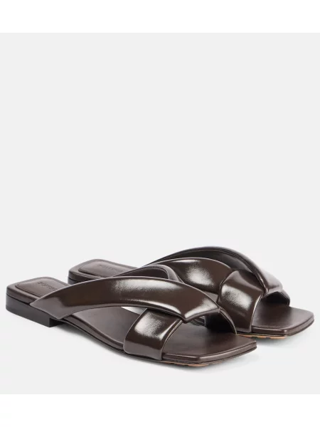 Sandale Bottega Veneta din piele maro