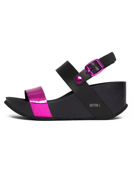 Bayton Sandale Selene fucsia negru
