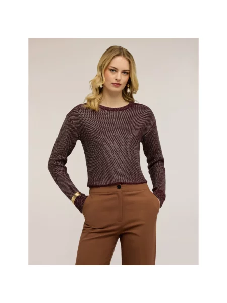 Dzianinowy sweter Motivi czerwony