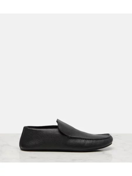 Pantofi loafer The Row din piele negru