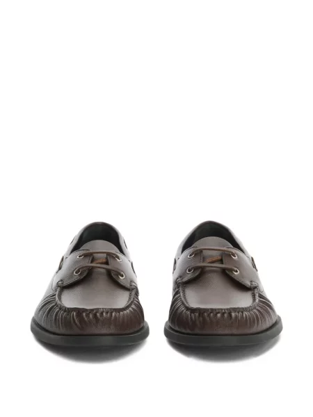 Pantofi loafer Jil Sander din piele maro