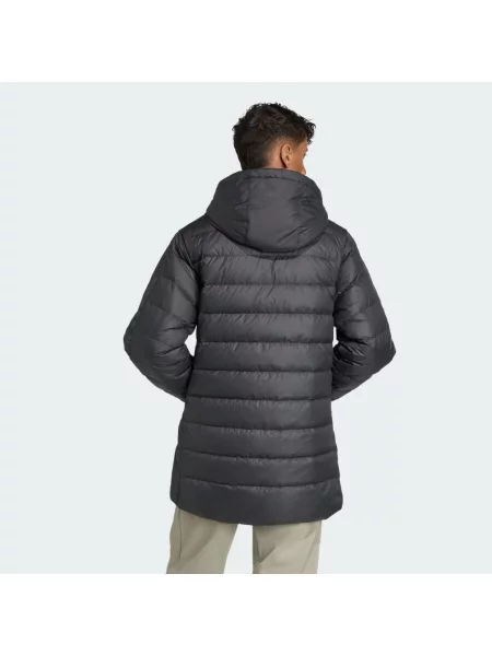 Parka Essentials CLIMAWARM Light Down s kapucí černá