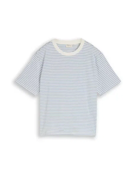 TOM TAILOR DENIM Tricou albastru deschis alb
