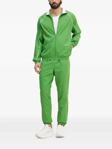 Pantaloni Lacoste alergare cu autograf verde