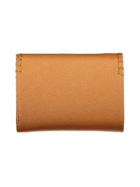 Lniany portfel Valentino Bags brązowy