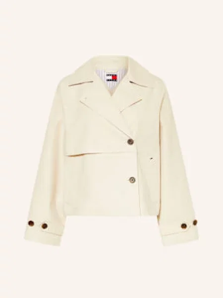 Krátká džínová bunda Tommy Jeans béžová