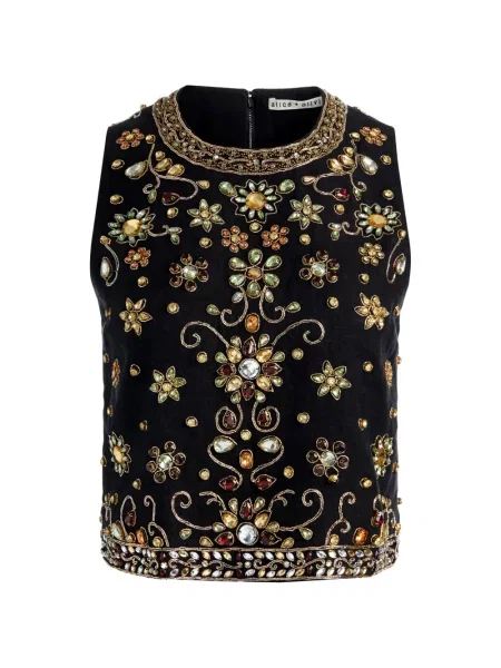 Top Alice + Olivia negru