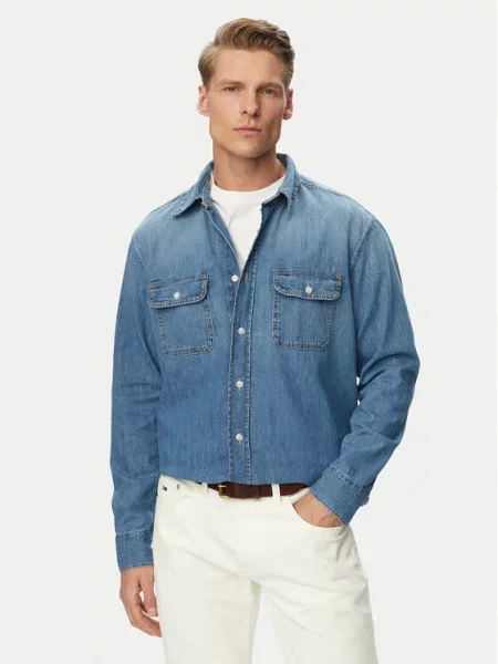 Tommy Jeans Koszula jeansowa niebieski