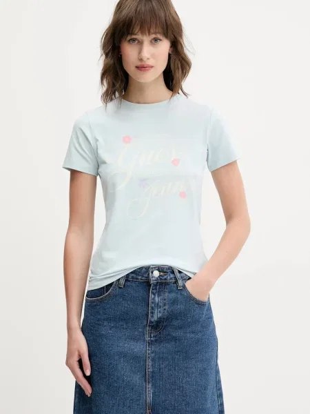 Тениска Guess Jeans синьо