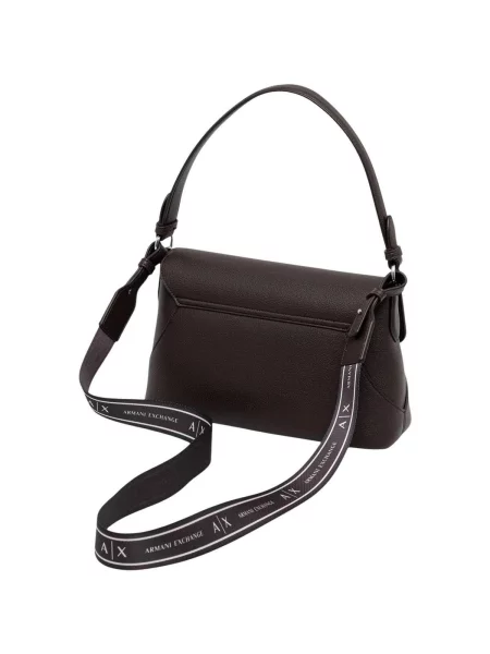 Crossbody kabelka Armani Exchange z ekologickej kože hnedá