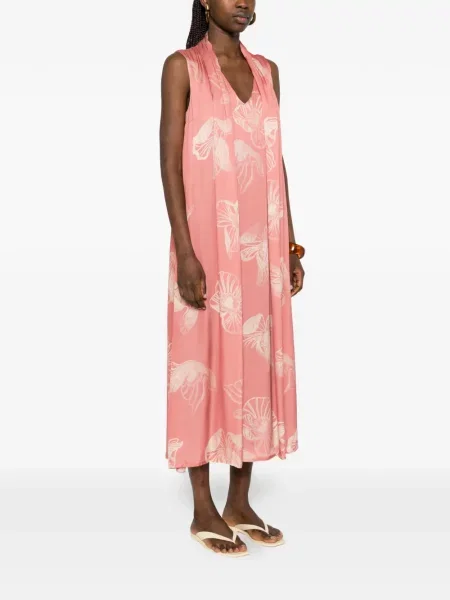 Rochie midi Ottod’ame cu model floral roz