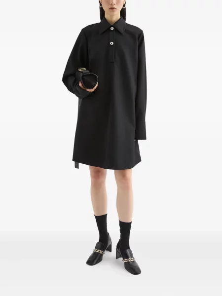 Rochie Jil Sander de lână de costum negru