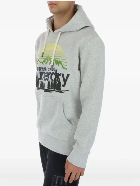 Hanorac cu glugă Superdry gri