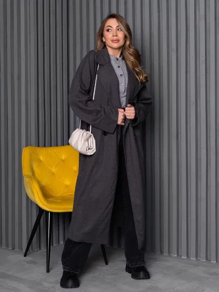 ISSA Plus Пальто Темно-сірий сіре