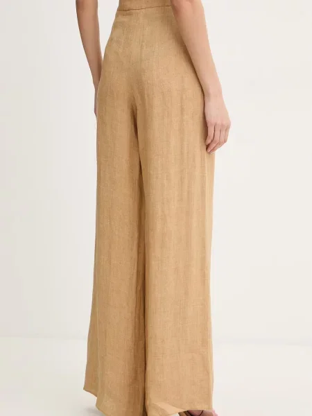 Marella Spodnie palazzo Ottelia Wide Leg beżowy