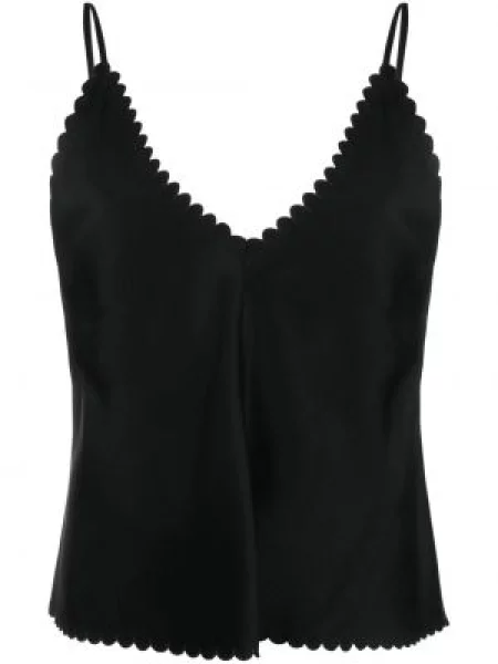 Top Jil Sander din satin negru