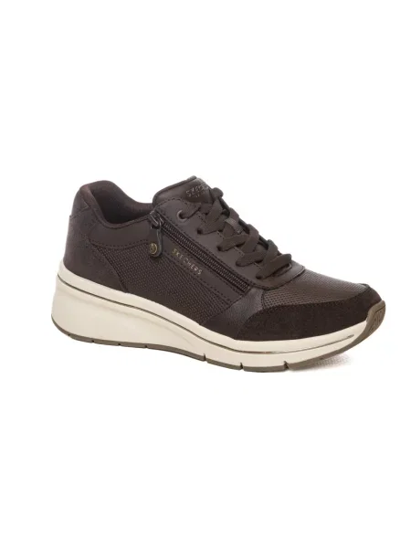 Sneakersy Skechers zamszowe brązowe