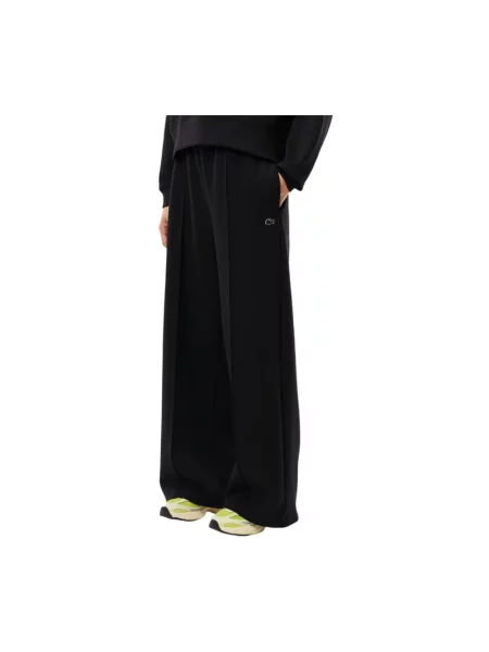 Spodnie dresowe Lacoste casual z nadrukiem czarne
