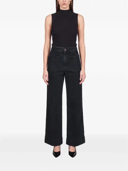 Blugi cu picior larg Victoria Beckham negru