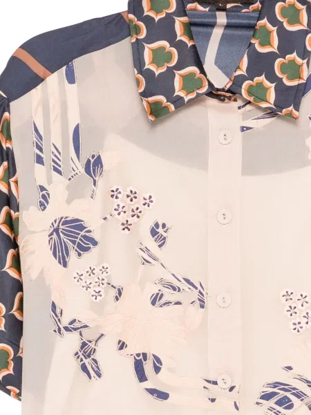 Cămașă Biyan cu model floral albastru